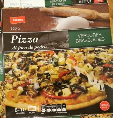 Pizza al forn de pedra - Verdures Brasejades Bonpreu 350 g, code 8422410501595