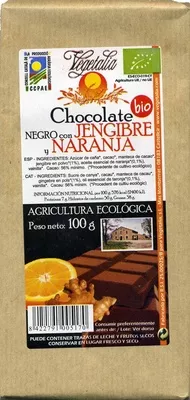 Chocolate negro jengibre y naranja Vegetalia 100 g, code 8422791005170