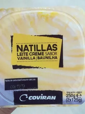 Natillas sabor vainilla Coviran 2 x 125 g, code 8422823226009