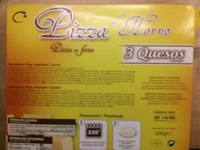 Pizza al horno 3 quesos Coviran 300 g, code 8422823436019