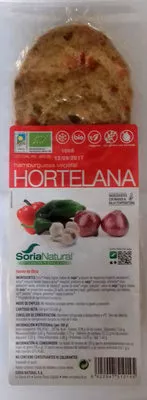 Hamburguesa vegetal hortelana Soria Natural, Soria Natural S.A. 160 g (2 x 80 g), code 8422947510145