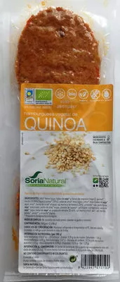 Hamburguesa vegetal de quinoa Soria Natural 160 g (2 x 80 g), code 8422947510190