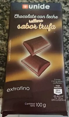 Chocolate con leche relleno sabor trufa unide 100 g, code 8423086017397