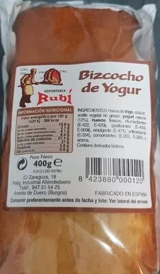 Bizcocho de yougurt Repostería Rubí 400 g, code 8423880000120
