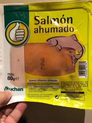 Salmón Atlántico ahumado Auchan 80 g, code 8424289001381