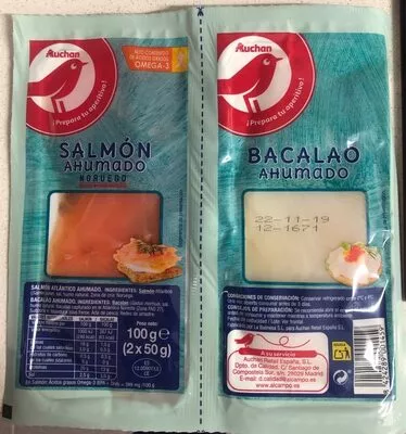 Salmon y bacalao ahumado Auchan 100 g, code 8424289001459