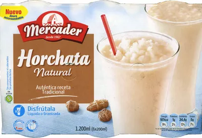 Horchata Natural Mercader 1.200 ml (6 x 200 ml), code 8425991411802