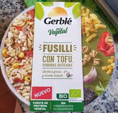 Fusilli con tofu Gerblé , code 8428159107494