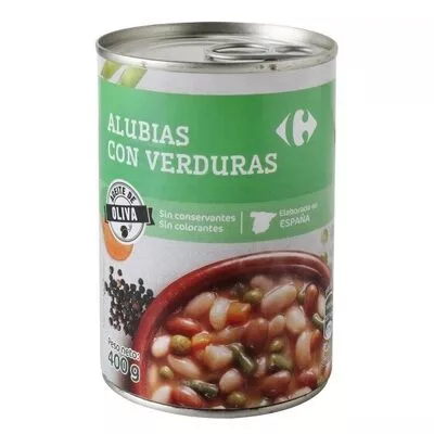 Alubia c/verduras Carrefour 400 g (neto), code 8431876065916