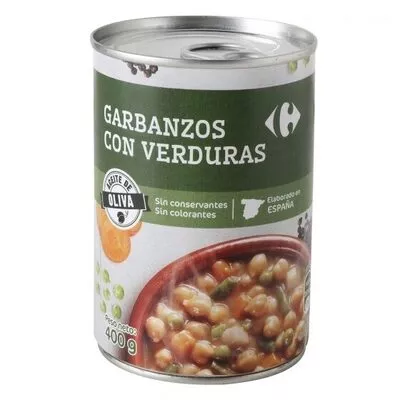 Garbanzo c/verdura Carrefour 400 g (neto), code 8431876065930