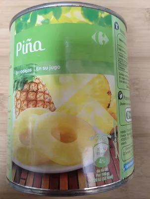 Piña Carrefour 820 g  490 g  850 ml, code 8431876116236