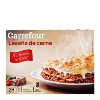 Lasaña carne Carrefour , code 8431876149647