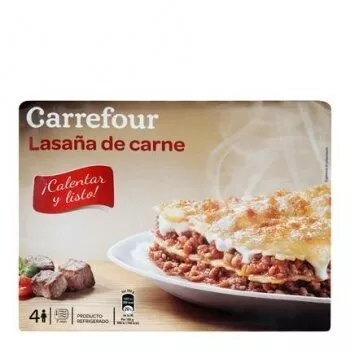Lasaña carne Carrefour , code 8431876149661