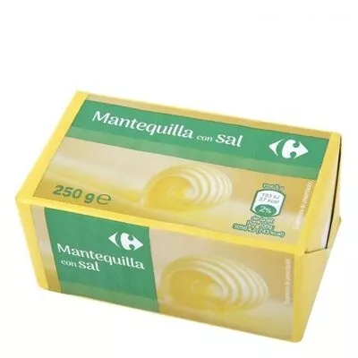 Mantequilla pastilla con sal Carrefour 250 g, code 8431876275759