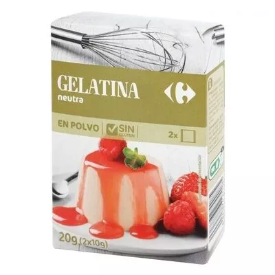 Preparado postre gelatina neutra Carrefour 20 g, code 8431876279085