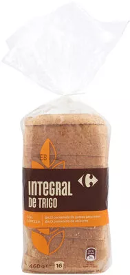 Pan de molde 100% integral con corteza Carrefour 460 g, code 8431876281040