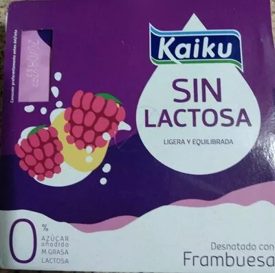 Sin lactosa yogur frambuesa Kaiku , code 8432425045410