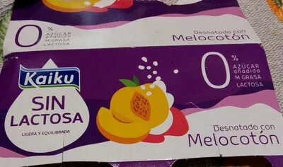 Sin lactosa yogur con melocoton Kaiku , code 8432425048664