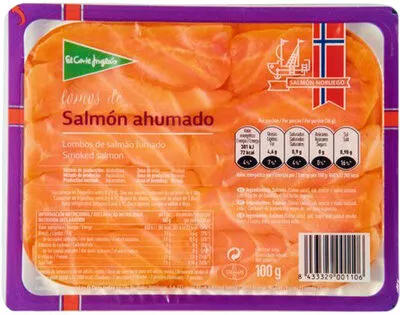 Lomos de salmón ahumado El Corte Inglés , code 8433329001106