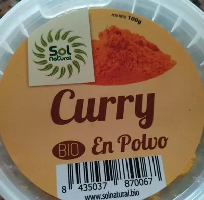 Curry en polvo Sol Natural 100 g, code 8435037870067