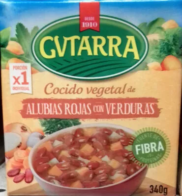 Cocido vegetal de alubia pinta con verduras Gvtarra 340 g, code 8435307403391