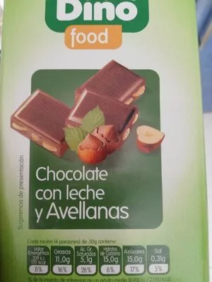 Chocolate con leche y avellanas Hiper Dino , code 8435382802461