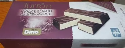 Turrón Coco banado al chocolate Hiper Dino , code 8435382812002