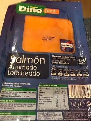 Salmon ahumado  100 g, code 8435382812743