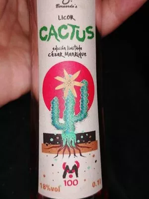 Licor cactus Bernardo's , code 8436008181007