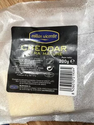 Cheddar extra mature Millan Vicente , code 8436010219064