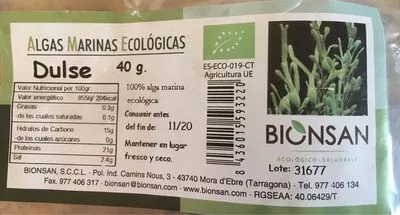 algas marinas ecologicas bionsan , code 8436015593220