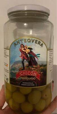 Aceitunas manzanilla sabor anchoa Chicón Fernando 500 g, code 8436025120119
