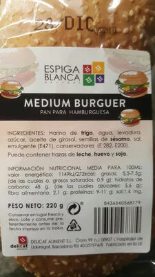Pan para hamburguesa  220 g, code 8436540568779
