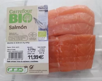 Escalopines de salmón Bio Carrefour bio , code 8436549980916