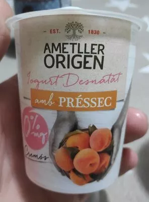 Iogurt desnatat amb Prèssec Ametller Origen 125g, code 8436554526451