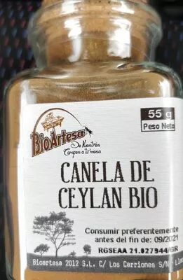 Canela Ceylan Bio Molida BioArtesa , code 8436568400143