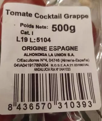 Tomate Cocktail Grappe  500 g, code 8436570310393