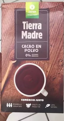 Tierra madre cacao polvo azúcares añadidos Intermon Oxfam , code 8437001415885