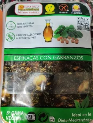 Espinacas con garbanzos Campo Rico 360 g, code 8437001960545