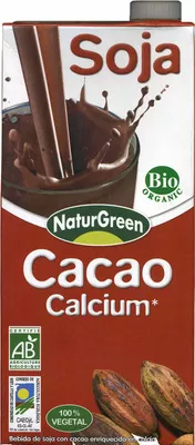 Bebida de soja ecológica "NaturGreen" con cacao y calcio NaturGreen 1 l, code 8437007759105