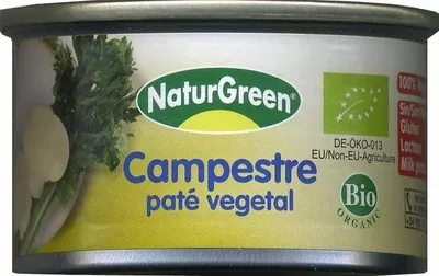 Paté vegetal ecológico "NaturGreen" Campestre NaturGreen 125 g, code 8437007759204