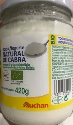 Yogur natural de cabra Auchan Bio, Auchan 420 g, code 8437012799462
