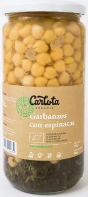 Garbanzos con Espinacas Carlota 720 g (neto), 500 g (escurrido), code 8437015940052