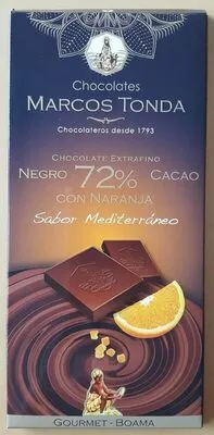 Chocolate Extrafino negro 72% cacao con naranja marcos tonda , code 8437018062126