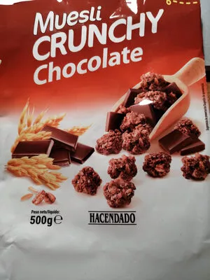Muesli crunchy chocolate Hacendado 500 g, code 8480000093554