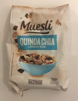 Muesli quinoa chia & chocolate negro Hacendado , code 8480000095367
