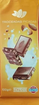 Chocolate con almendras troceadas Hacendado 100 g, code 8480000124784