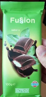 Chocolate fusion sabor menta Hacendado , code 8480000124890