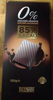 Chocolate negro 0% 85% cacao Hacendado 100 g, code 8480000125248
