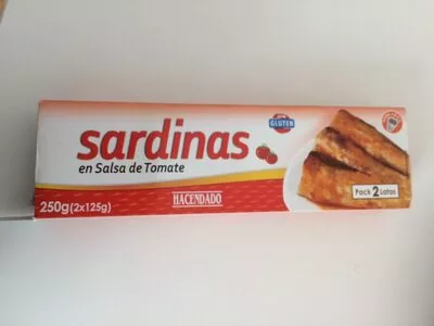 Sardinas en salsa de tomate Hacendado 250 g, code 8480000182272